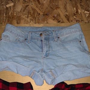 white washed jean shorts